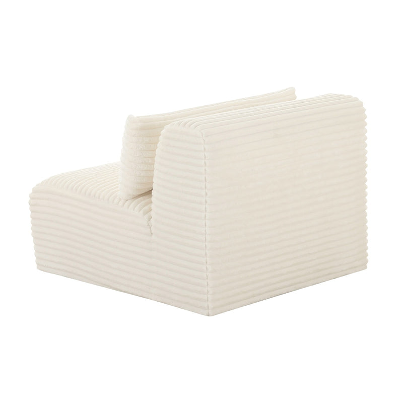 Tarra Fluffy Oversized Corduroy Modular Armless Chair