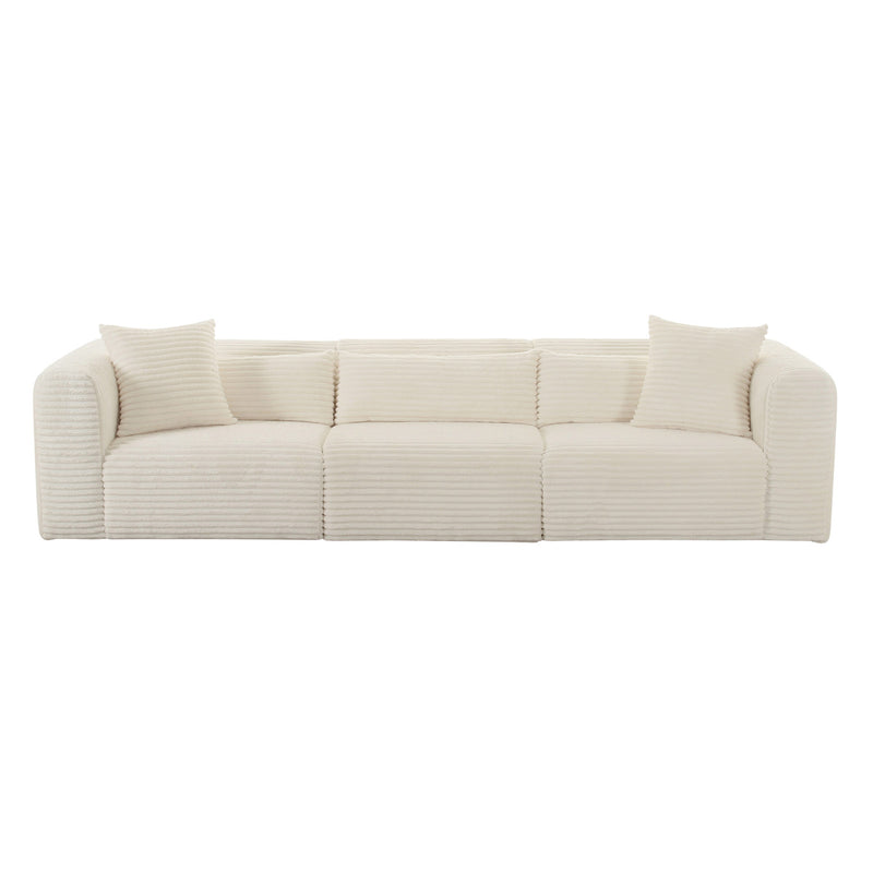 Tarra Fluffy Oversized Corduroy Modular Sofa