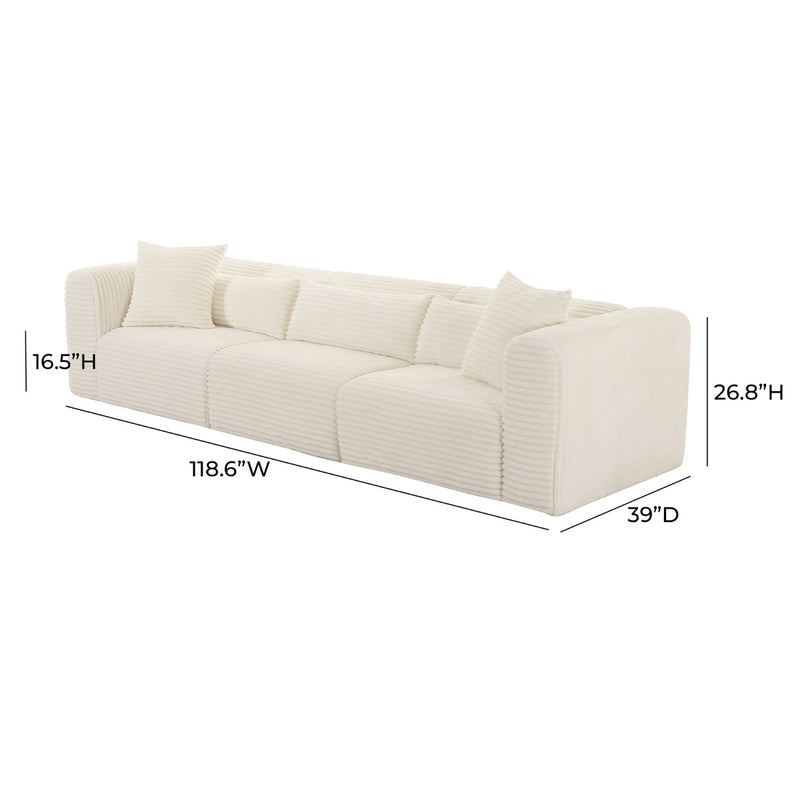 Tarra Fluffy Oversized Corduroy Modular Sofa