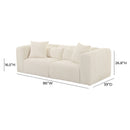 Tarra Fluffy Oversized Corduroy Modular Loveseat