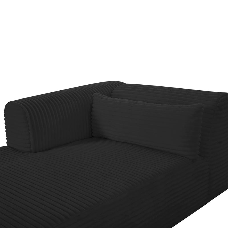 Tarra Fluffy Oversized Corduroy Modular LAF Chaise