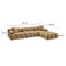 Calliope Cafe Au Lait Performance Velvet 4-piece Modular Sectional