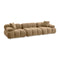 Calliope Cafe Au Lait Performance Velvet Modular Sofa