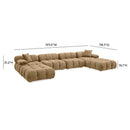 Calliope Cafe Au Lait Performance Velvet 6-piece Modular U-Sectional