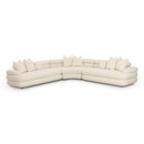 Lulu Cream Boucle Modular Curved Sectional