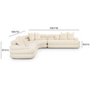 Lulu Cream Boucle Modular Curved Sectional