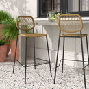 Lucy Oak Outdoor Counter Stool