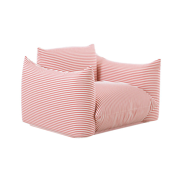 Saint Tropez Pearl Striped Stuffed Outdoor Armchair