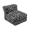 Chiara Indoor / Outdoor Black Accent Pouf