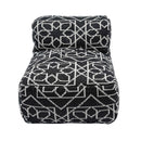 Chiara Indoor / Outdoor Black Accent Pouf