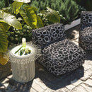 Chiara Indoor / Outdoor Black Accent Pouf