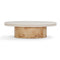 Tanner Natural Burl and Cream Ash Coffee Table