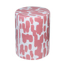 Taurus Ceramic Stool in Pink Strokes Print