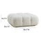 Calliope Cream Vegan Shearling Modular Ottoman