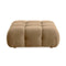 Calliope Cafe Au Lait Performance Velvet Modular Ottoman