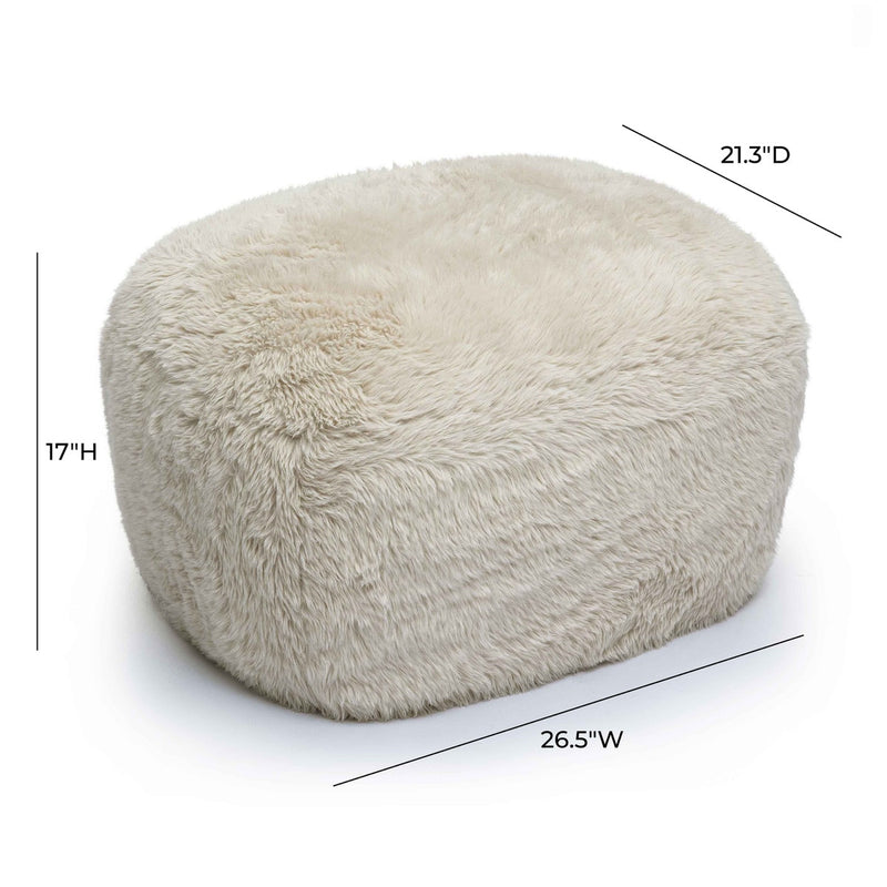 Britt Vegan Shearling Ottoman