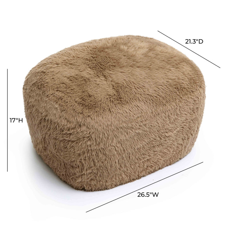 Britt Vegan Shearling Ottoman