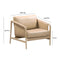 Chakka Tan Genuine Leather Accent Chair