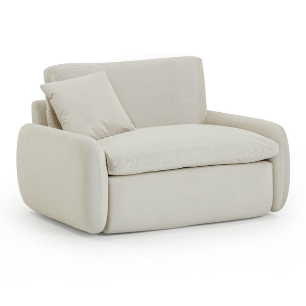 Rachelle Cream Velvet Lounge Chair