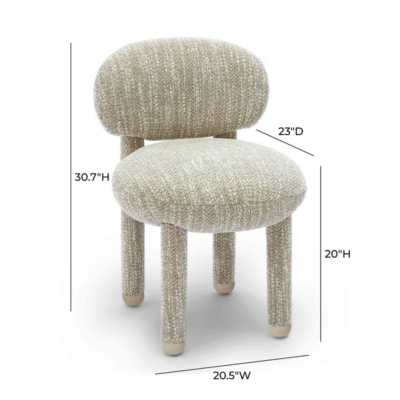 Manu Knubby Performance Fabric Side Chair