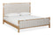 Furano Upholstered Panel Bed in Ginger and Brun Boucle