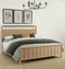 Camden Shiplap Oak Wood Platform Bed in Chai