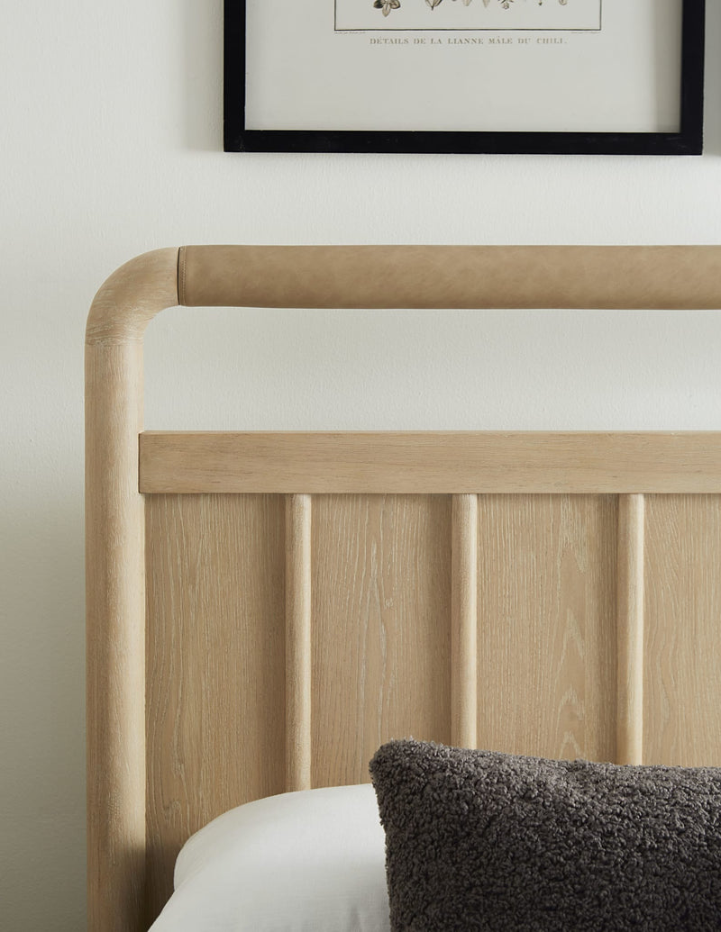 Camden Shiplap Oak Wood Platform Bed in Chai