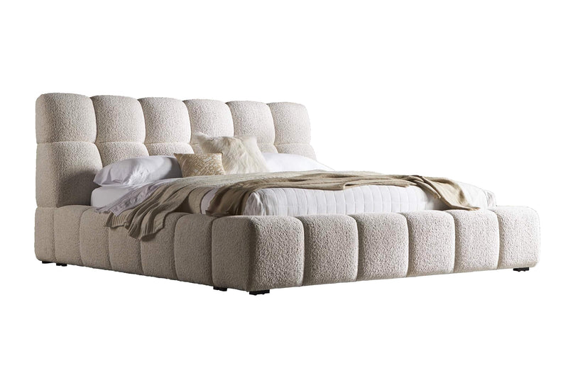 Escape Boucle Bed - Fluffy River Rock