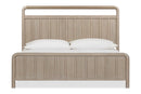 Camden Shiplap Oak Wood Platform Bed in Chai