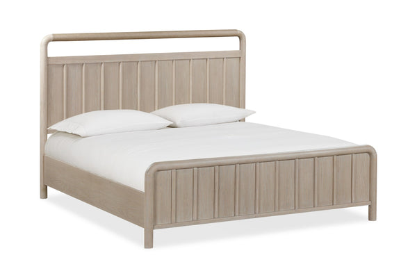 Camden Shiplap Oak Wood Platform Bed in Chai