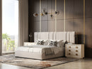 Penelope - Modern Grey Velvet Bed