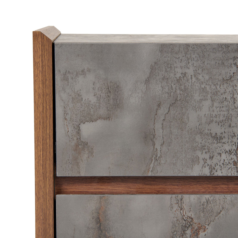 Nova Domus Rado Modern Walnut & Stucco Nightstand