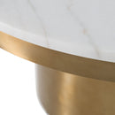 Modrest Rocky - Glam White & Gold Coffee Table  by Hollywood Glam