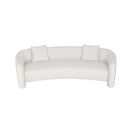 Modern Sylvia Tweed Sofa with Accent Pillows