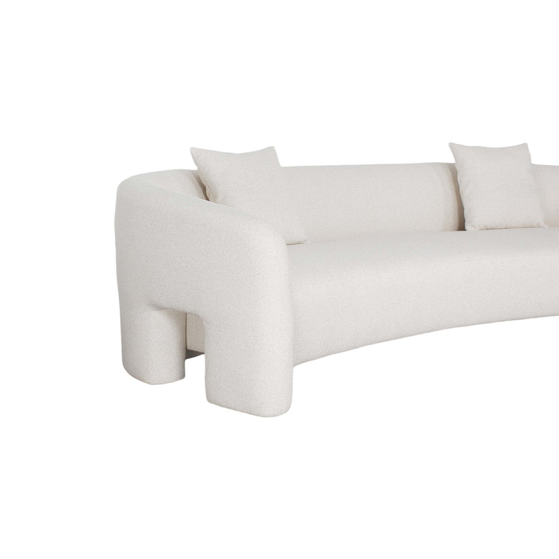 Modern Sylvia Tweed Sofa with Accent Pillows