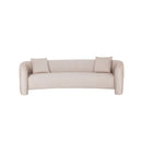 Modern Sylvia Tweed Sofa with Accent Pillows