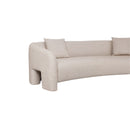 Modern Sylvia Tweed Sofa with Accent Pillows