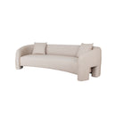 Modern Sylvia Tweed Sofa with Accent Pillows