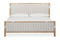 Furano Upholstered Panel Bed in Ginger and Brun Boucle