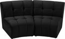 Limitless Modular Velvet 2 Piece Loveseat