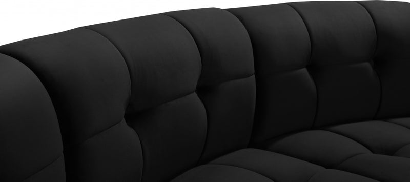 Limitless Modular Velvet 4 Piece Sectional