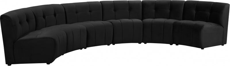 Limitless Modular Velvet 6 Piece Sectional