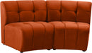 Limitless Modular Velvet 2 Piece Loveseat