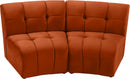 Limitless Modular Velvet 2 Piece Loveseat