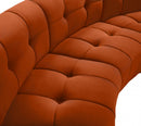 Limitless Modular Velvet 2 Piece Loveseat