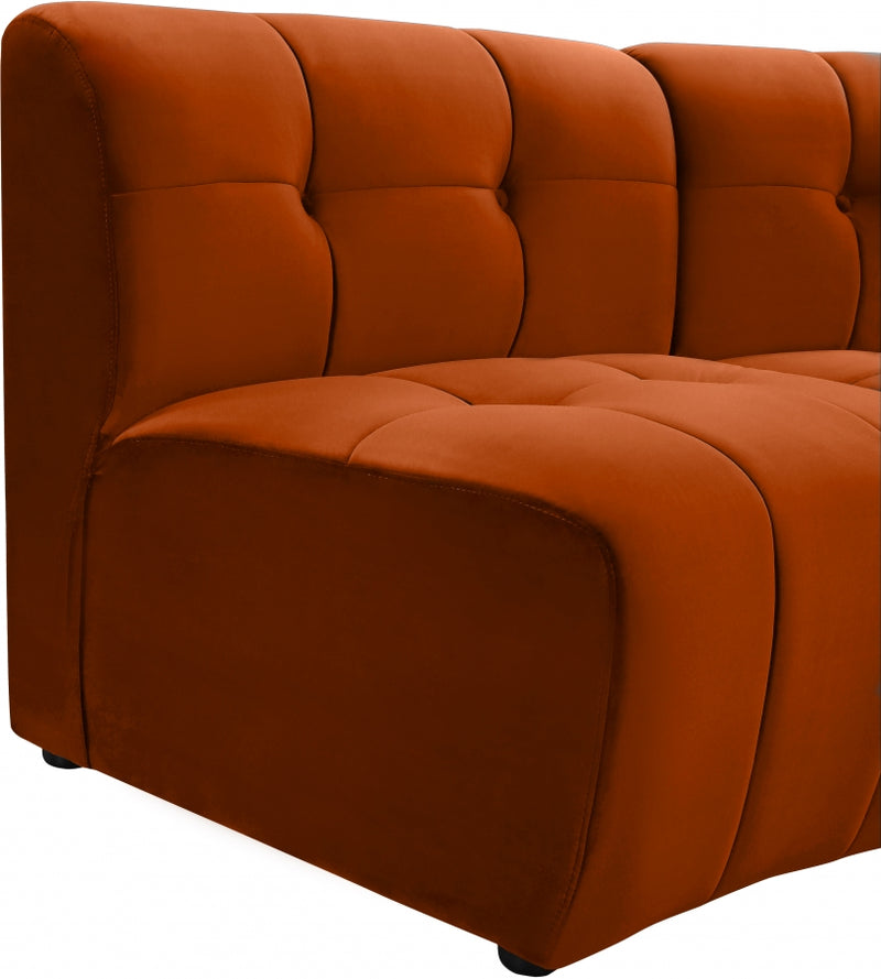 Limitless Modular Velvet 2 Piece Loveseat