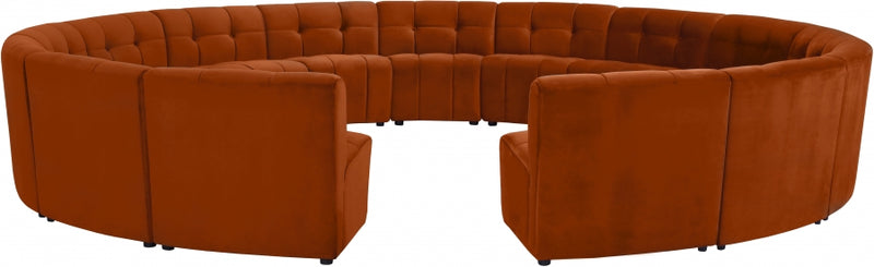 Limitless Modular Velvet 15 Piece Sectional