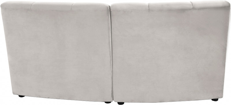 Limitless Modular Velvet 2 Piece Loveseat