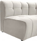 Limitless Modular Velvet 2 Piece Loveseat