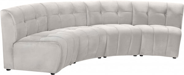 Limitless Modular Velvet 4 Piece Sectional